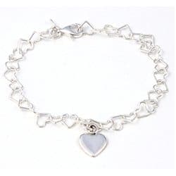 Silver Linked Heart Bracelet by Tales From The Earth