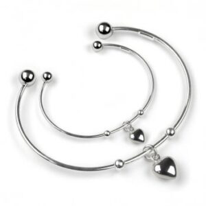 Silver Mummy & Me Charm Bangle by Tales From The Earth