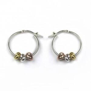 Silver Three Knot Earrings by Tales From The Earth