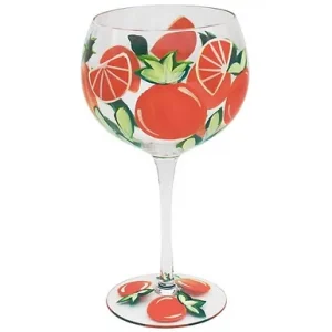 Oranges Gin Glass by Lynsey Johnstone